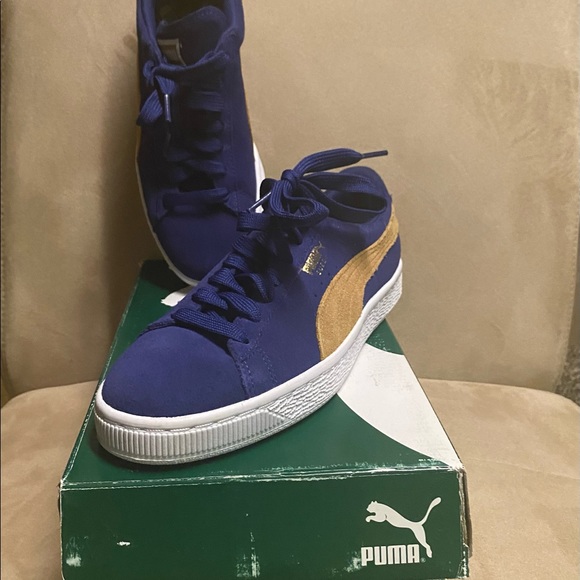 NEW Suede Blue Depths-Apple Cinnamon Puma Sneakers - Picture 5 of 6